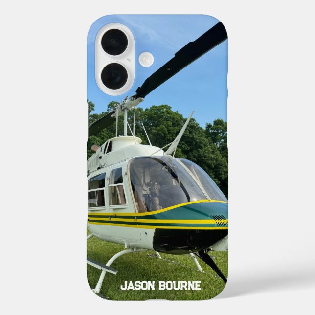 Monogram Helicopter Foto, Cool & stilvoll Aviation Case-Mate iPhone Hülle (Rückseite)