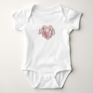 Monogram hinzufügen oder Niedlich Blush Pink Heft Baby Strampler