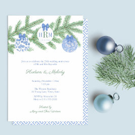 Monogram Hochzeitjubiläum-Party für Smart Holidays Einladung