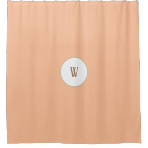 Monogram Honey Peach Fuzz Dijon Duschvorhang