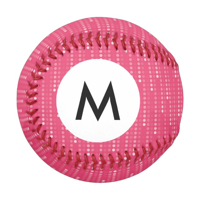 Monogram Honeysuckle Hintergrund Baseball (Vorderseite Links)