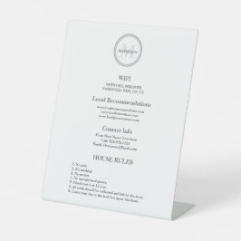Monogram Hospitality Hotel Guest Wifi und Regeln Sockelschild
