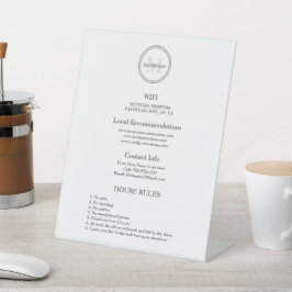 Monogram Hospitality Hotel Guest Wifi und Regeln Sockelschild