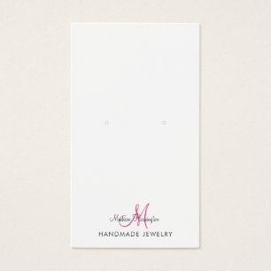 Monogram Hot Pink Earring Juwelier Display Card