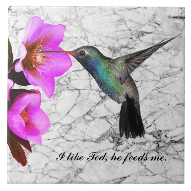 MONOGRAM HUMMINGBIRD FLIESE (Vorderseite)