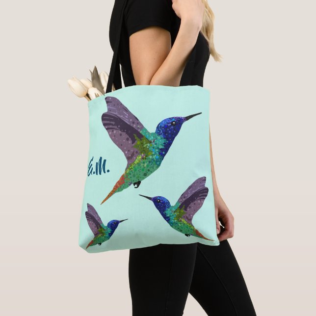 Monogram Hummingbirds Dot Art (Von Nahem)
