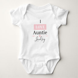 MONOGRAM I LIEBE AUNTIE Baby Bodysuit Baby Strampler