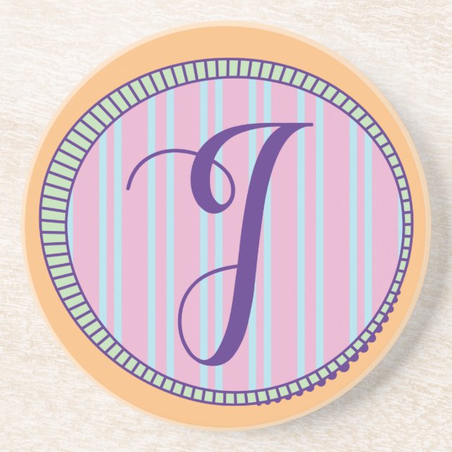 Monogram I Sandstone Untersetzer (Vorne)