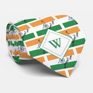 Monogram INDIAN FLAG of India Krawatte