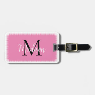 Monogram Individuelle Name Pink-Gepäckanhänger Gepäckanhänger
