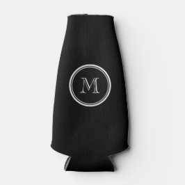 Monogram, initial Black High End Colored Flaschenkühler