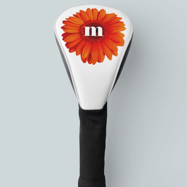 Monogram Initial Gerbera Daisy Golf Headcover (Von Creator hochgeladen)