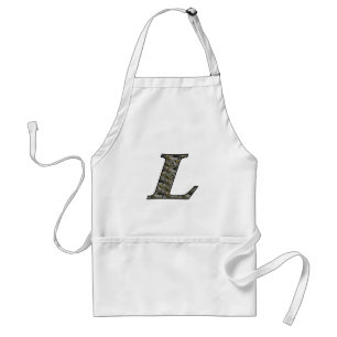 Monogram Initial L Hortensien Blumen Schürze