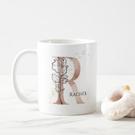Monogram, Initial Modern Letter R Boho Personalisi Kaffeetasse