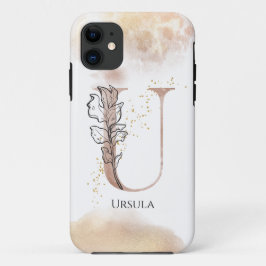 Monogram Initial Modern Letter U Boho Personalisie Case-Mate iPhone Hülle