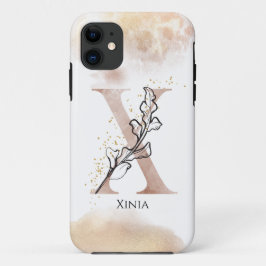 Monogram Initial Modern Letter X Boho Personalisie Case-Mate iPhone Hülle