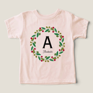 Monogram initial - Rosa Weihnachtsbrand