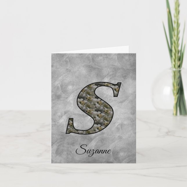 Monogram Initial S Hydrangea Flowers Personalized (Vorderseite)