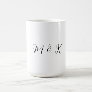 Monogram Initial Script Wedding Gift Party Favor Kaffeetasse