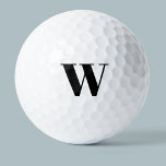 Monogram Initial Simple Golfball<br><div class="desc">Moderne Typografie minimalistisch Monogramm Initialdesign,  das zu personalisieren geändert werden kann.</div>