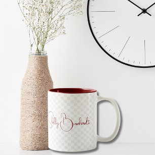 Monogram Initial Typografy Modern Simple Zweifarbige Tasse