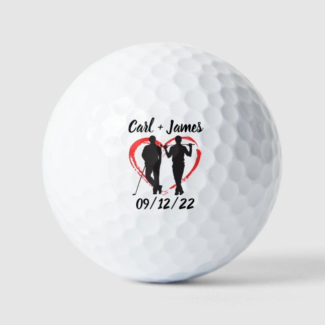 Monogram Initial und Name Personalisierte Golfbäll Golfball (Vorderseite)