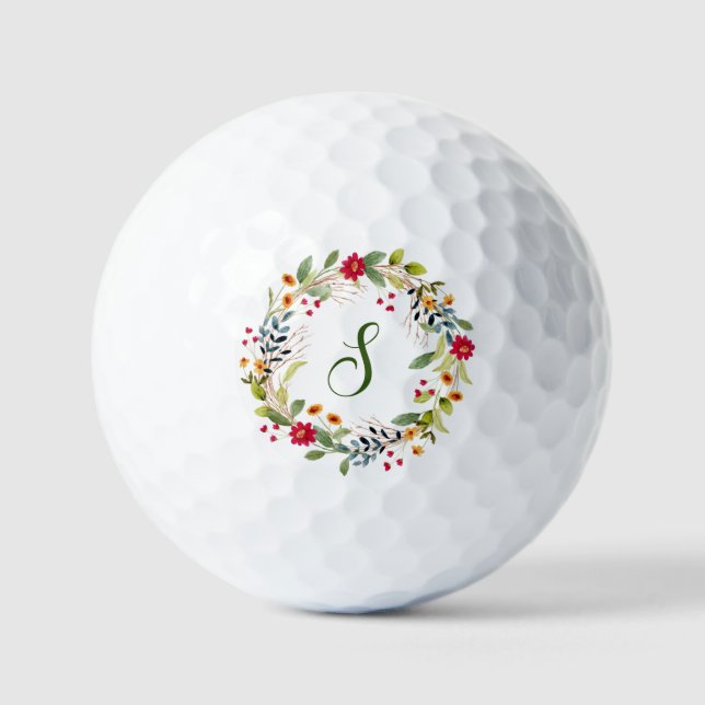 Monogram Initial und Name Personalisierte Golfbäll Golfball (Vorderseite)