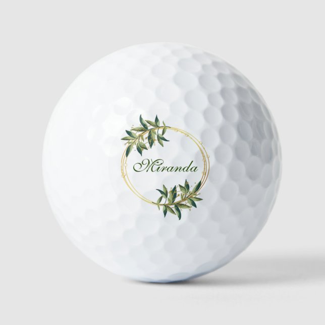 Monogram Initial und Name Personalisierte Golfbäll Golfball (Vorderseite)