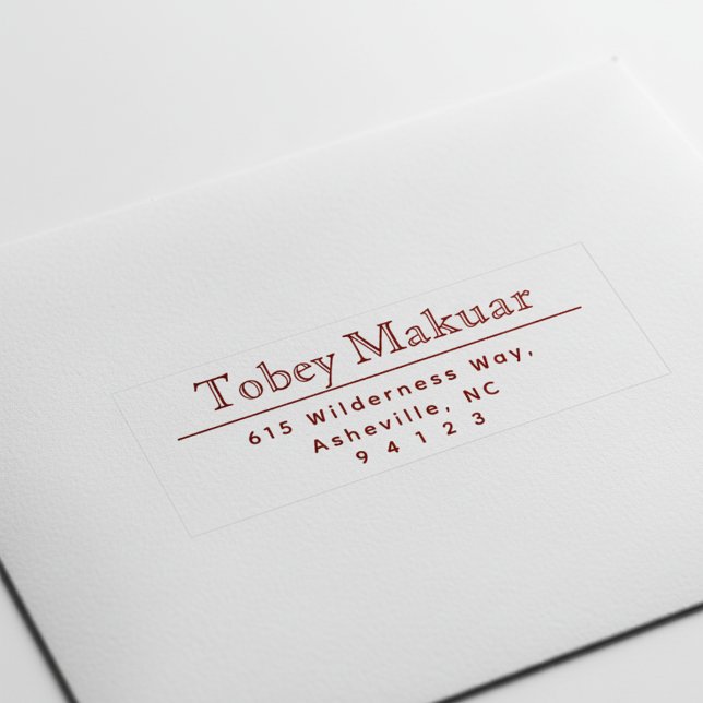 Monogram Initialen Moderne minimale Rücksendeadres Permastempel (Von Creator hochgeladen)