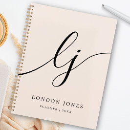 Monogram Initials Business Planner Skriptname Planer