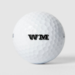 Monogram Initials Einfache Fett Sport Schriftart Golfball