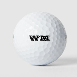 Monogram Initials Einfache Fett Sport Schriftart Golfball
