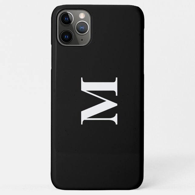Monogram Initials Individuelle Name Schwarz-weiße  Case-Mate iPhone Hülle (Rückseite)