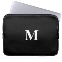 Monogram Initials Individuelle Name Schwarz-weiße