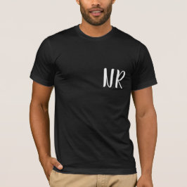 Monogram Initials Modern Black Elegant Design T-Shirt