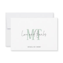 Monogram Initials Names Sage Wedding Vielen Dank