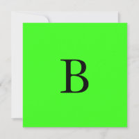 Monogram Initials Neon Green Bright Cool