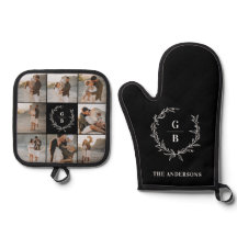 Monogram Initials Paar Family Kranz Multi-Foto