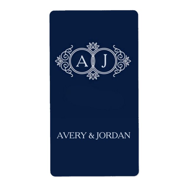 Monogram initials wedding  frame minimal design  (Vorne)