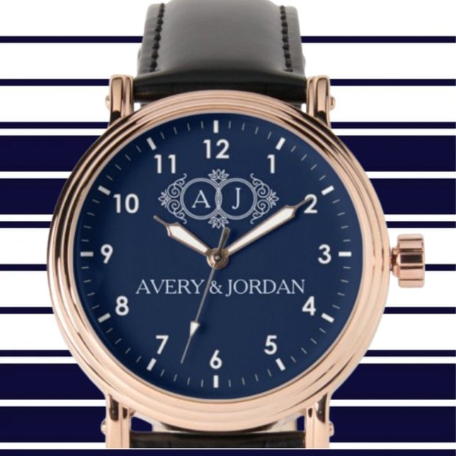 Monogram initials wedding  frame minimal design  armbanduhr (Von Creator hochgeladen)