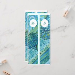 Monogram Initials Whimsical Two Lesezeichens