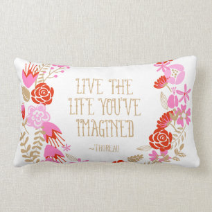 Monogram Inspiration Live Life Imaging Zitat Lendenkissen