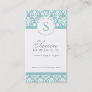 Monogram Interior Decorator Business Cards Visitenkarte