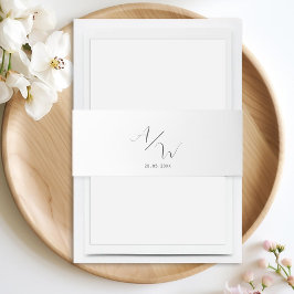 Monogram Invitation Belly Band