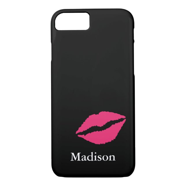 Monogram iPhone 7 Case mit Kiss (Rückseite)