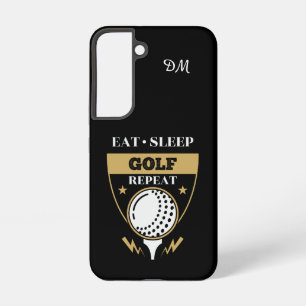 Monogram isst Sleep Golf Wiederholung Samsung Galaxy Hülle