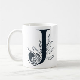 Monogram J Initial Coffee Tasse