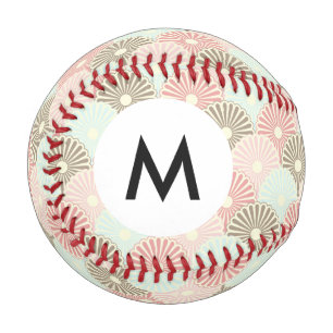 Monogram japanisches Vintage-Muster Baseball