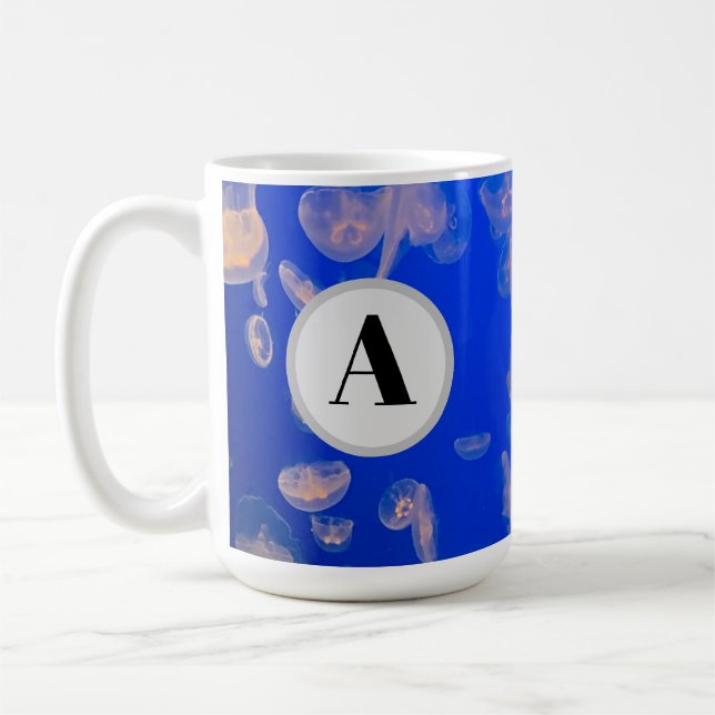 Monogram Jellyfish Foto Kaffeetasse (Links)