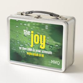 Monogram JOY OF THE LORD Inspirational Christian Metall Brotdose